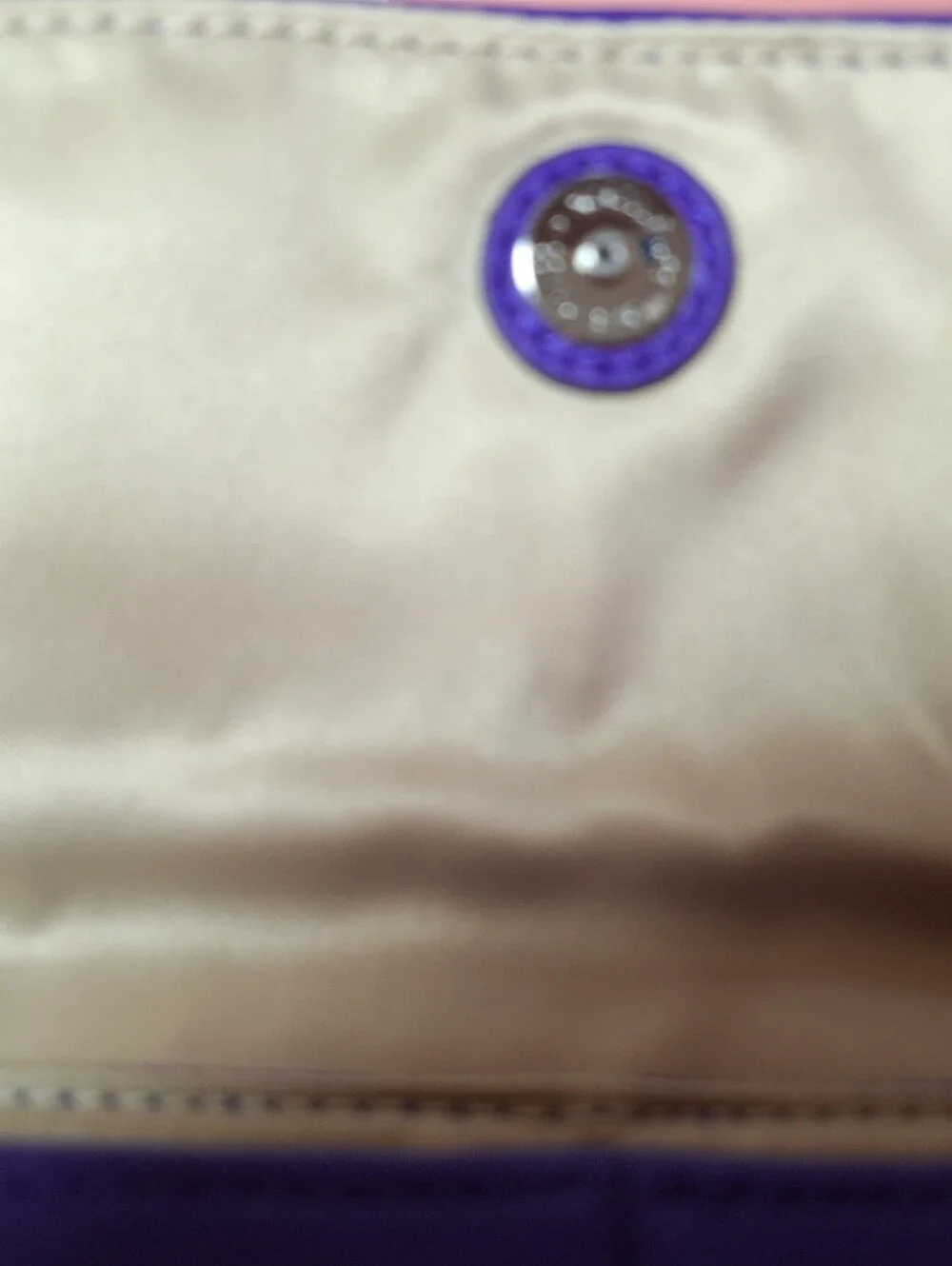 Coach LEATHER Purple Wristket  / Clutch Bag